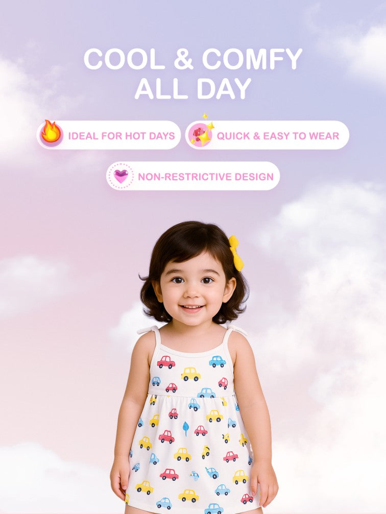 Premium Extra Soft Muslin Baby Girls Frock | Assorted Cute Prints