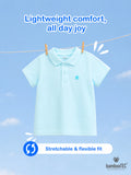 Boys Bamboo Fabric Sky Blue Polo T-Shirt