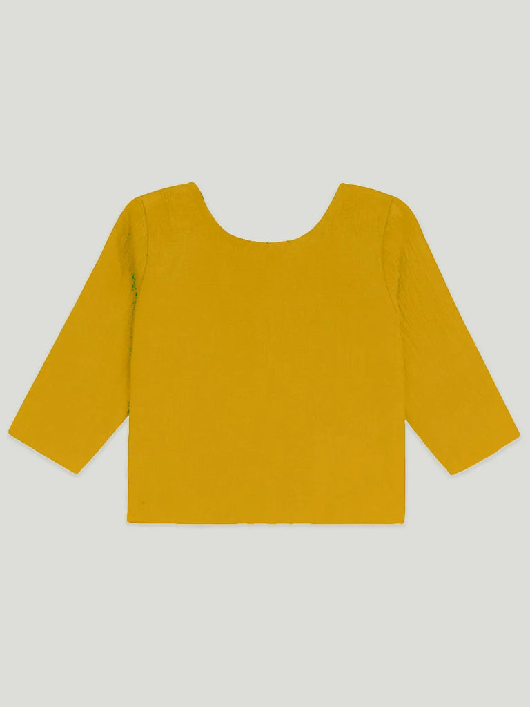Girls Ethnic Wear Set | Embroidered Kurta with Palazzo & Dupatta | Yellow