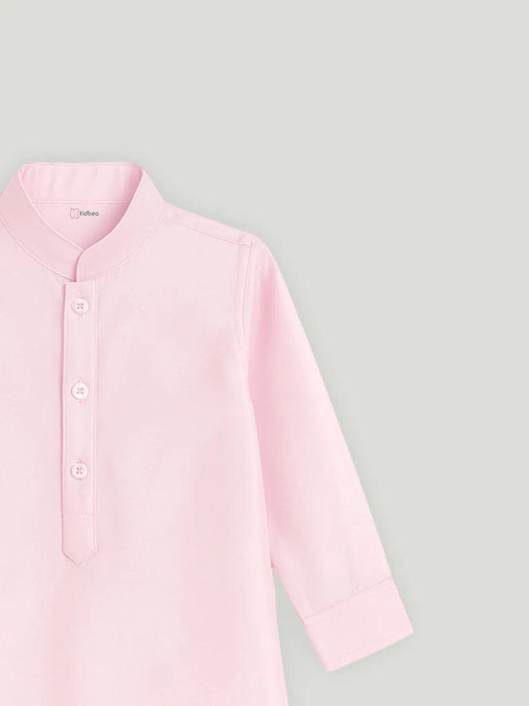 Boys Ethnic Wear Set | Kurta Pajama with Stylish Nehru Jacket | Festive Traditional Outfit for Kids | Dusty Pink