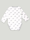 Kidbea 100% Organic cotton baby Pack of 2 onesies Unisex |  Elephant - Grey and Heart - Pink