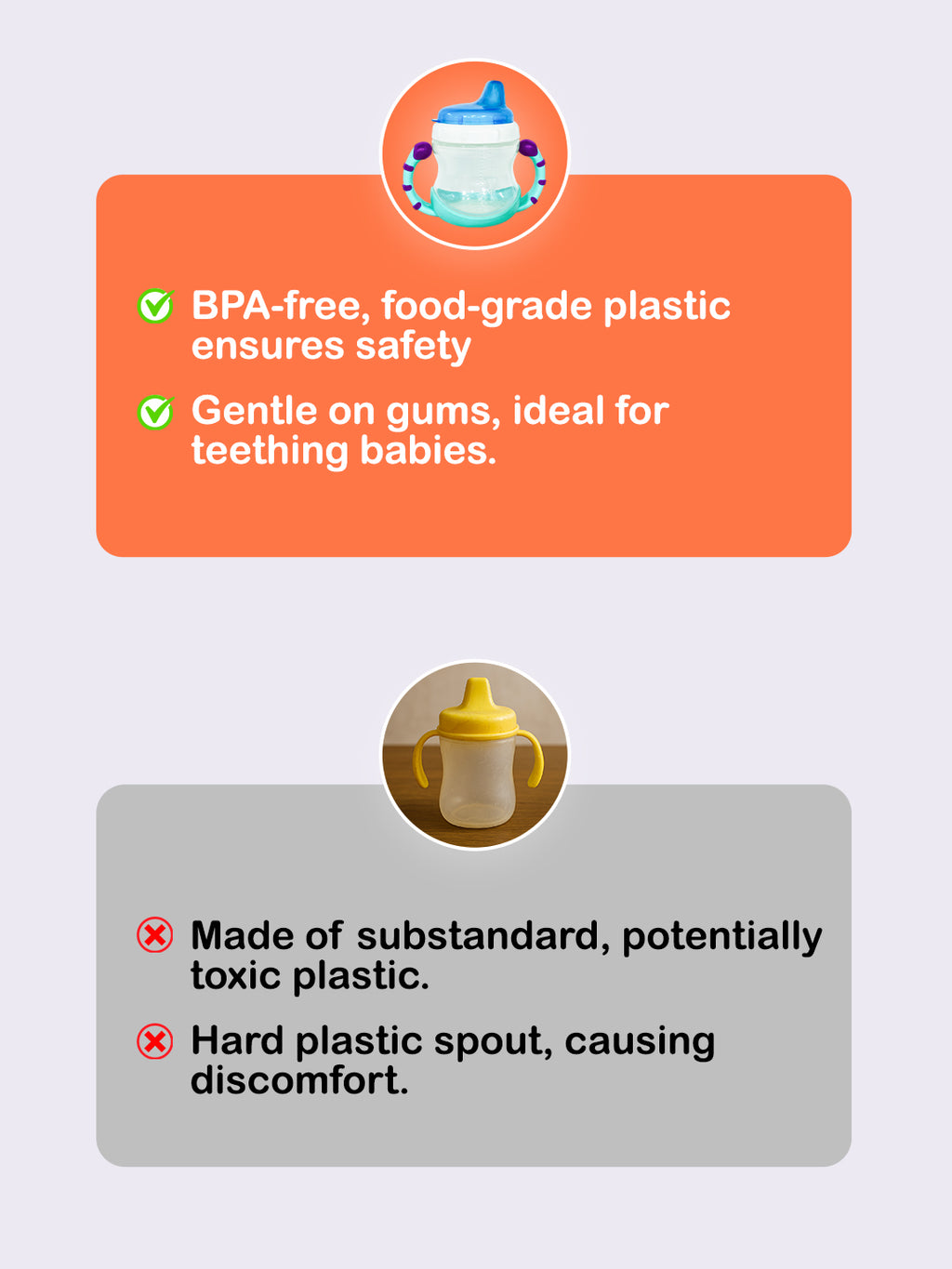 Baby Sipper Cup Combo – Blue & Pink (Pack of 2) | BPA-Free, Soft Spout, Spill-Proof, Dual Handle Design, 200ML