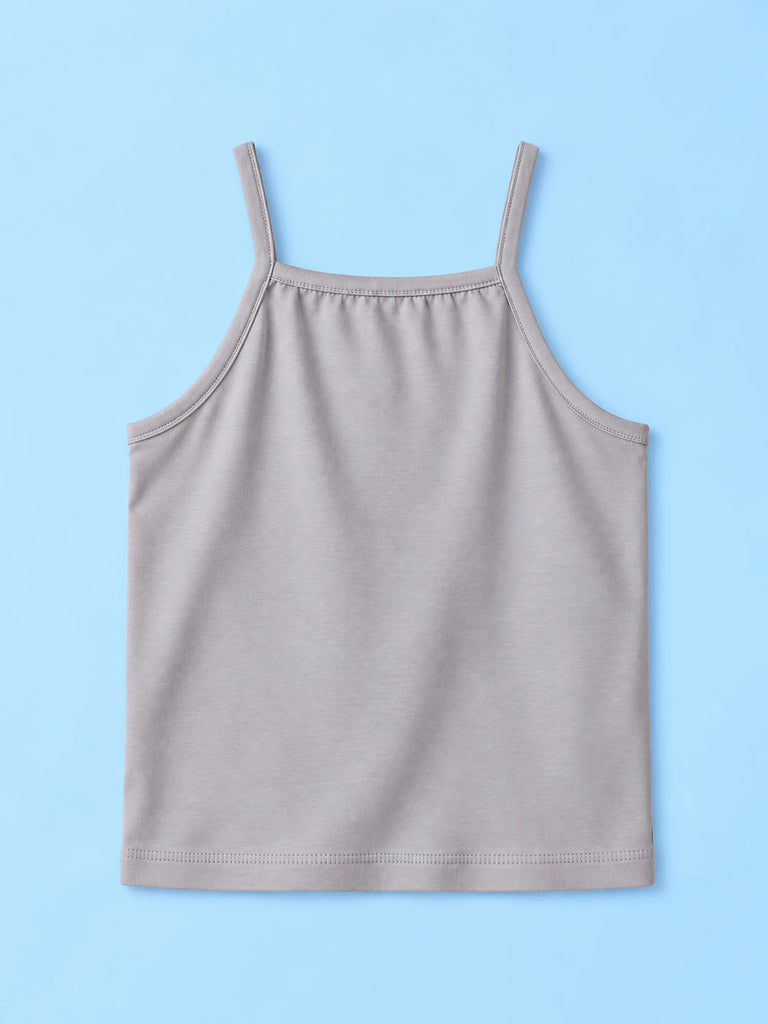 BambooTEC™ Bamboo Girls Camisole – Grey Sleeveless Ruffle Camisole