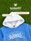 BambooTEC™ Bamboo Boys Hoodie – Blue Winner Print Full-Sleeve Hooded Sweatshirt