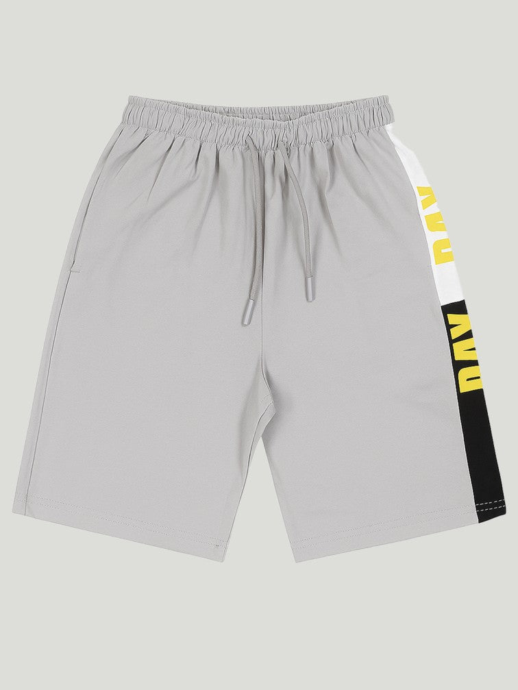 Kidbea Boys Cotton T-Shirt and Shorts Set | Summer Co-Ord Outfit for Kids | Grey