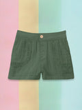 Light Linen Shirt & Pant Dark Green Co-ord Set