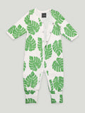 Kidbea 100% Organic cotton Pack of 3 full Buttons romper | Pizza | Leaf | Heart
