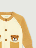 Baby Winter Knitted Cardigan | Organic Cotton Bear Sweater