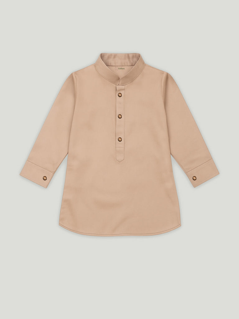 Kidbea Boys Kurta Pajama with Designer Nehru Jacket | Ethnic Wear Set for Festivals & Weddings | Coffee