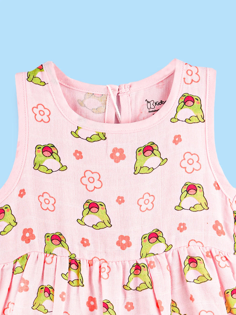 BambooTEC™ Bamboo Muslin Girls Frock – Star & Parrot Print | Pack of 2