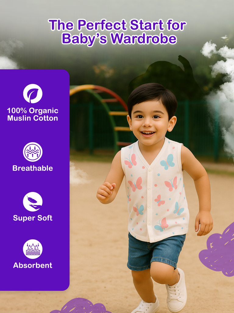 Premium Extra Soft Muslin Baby Jhabla | Assorted Cute Prints