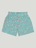 Kidbea Girls Floral Print Clothing Set | Ruffle Sleeve Top and Matching Shorts | Teal
