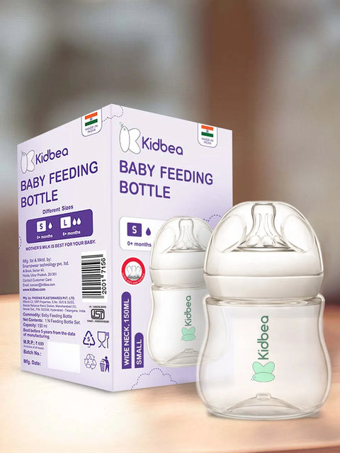 Natural Milk Feeding Bottle, BPA-Free, Soft Nipple, Anti-Colic Design, 150ML