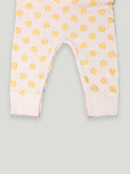 Kidbea 100% cotton  fabric full sleeves & half buttons romper | pretzel | Yellow