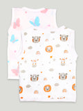 Extra Soft Muslin Cotton Jhabla Cloth for Baby | Butterfly and Tiger Print | Print May Vary