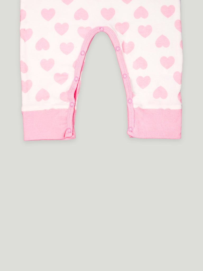 Kidbea 100% Organic Cotton Romper Bodysuit Jumpsuit Combo 4 Designs Color Heart Elephant Star Leaf Printed