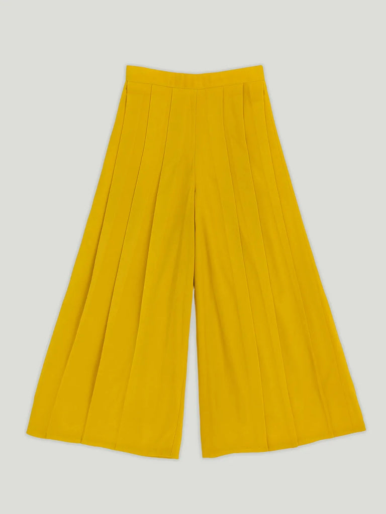 Girls Ethnic Wear Set | Embroidered Kurta with Palazzo & Dupatta | Yellow
