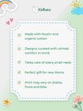 Kidbea® Premium Baby Gift Set – Pack of 6 Items | 2 Organic Cotton Rompers, Steel Bottle, Linen Frock, Teether & Spoon Feeder