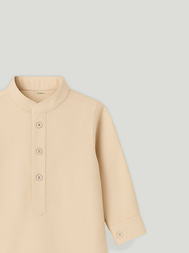 Kidbea Boys Kurta Pajama with Designer Nehru Jacket | Ethnic Wear Set for Festivals & Weddings | Pink