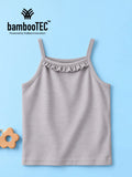 BambooTEC™ Bamboo Girls Camisole – Grey Sleeveless Ruffle Camisole