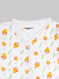 Extra Soft Mulmul Cotton Jhabla Cloth for Baby | Cute Chick and Rainbows Print May Vary