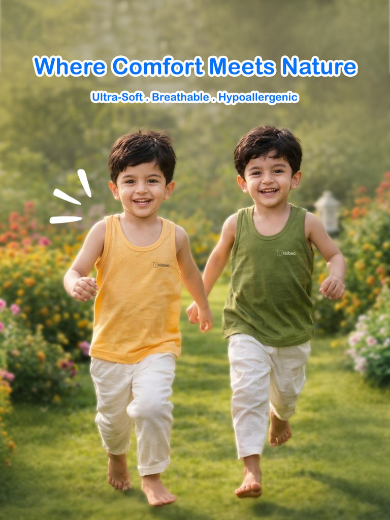 Peach Bamboo Vest for Boys – Soft Lightweight & Breathable