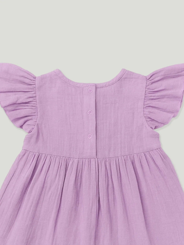 Light Organic Cotton Lavender Angel Frock | Elegant & Comfortable
