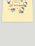 Girls Cotton T-Shirt | Cute Hello Kitty Cartoon Print | Soft & Breathable | Casual Summer Wear for Toddlers & Kids Yellow