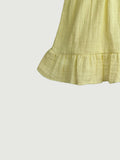 Light Linen Charming Olive Green Girls Frock | Olive Green