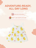 Extra Soft Muslin Baby Girls Frock – Cute Duck Print Sleeveless Dress