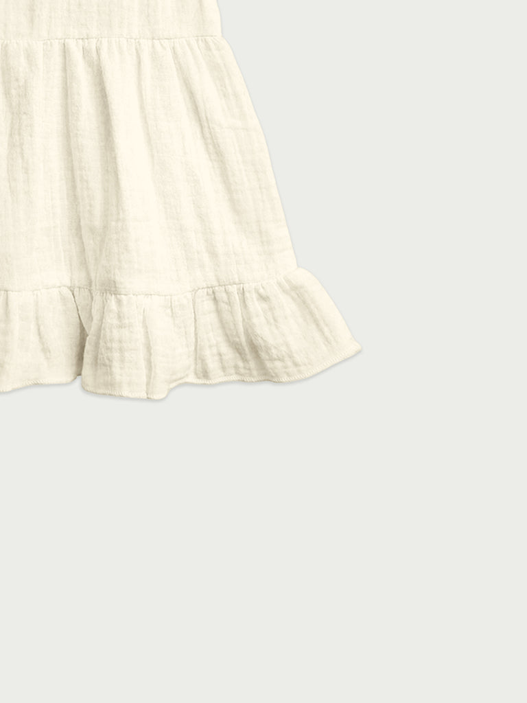 Light Linen Off White Angel Frock | Elegant & Comfortable