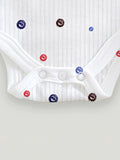 Unisex Premium 100% Bamboo Ultra-Soft fabric Onesies with Dots Print - Butter Cream
