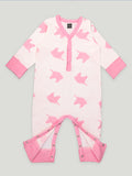 Kidbea 100% Organic Cotton Romper Bodysuit Jumpsuit Combo 2 Designs Color unicorn and pretzel Printed