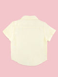 Linen Cotton Boys Shirt Pack of 2 – Light Blue & Yellow Half-Sleeve Shirts