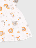 Extra Soft Muslin  Fabric Baby Girls Frock | Pack of 6 | Mickey, Tiger, Space, Rainbow, Butterfly and Cute Chick Print