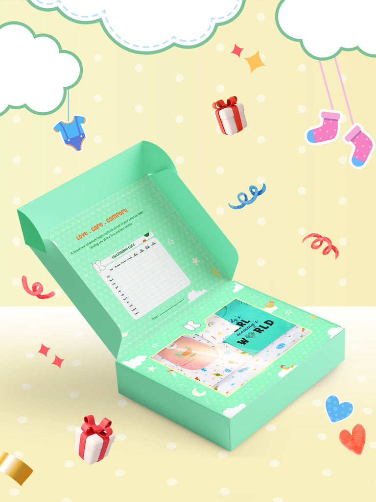 Kidbea Clothing Set Gift Box Combo for Baby unisex | Pack of 5