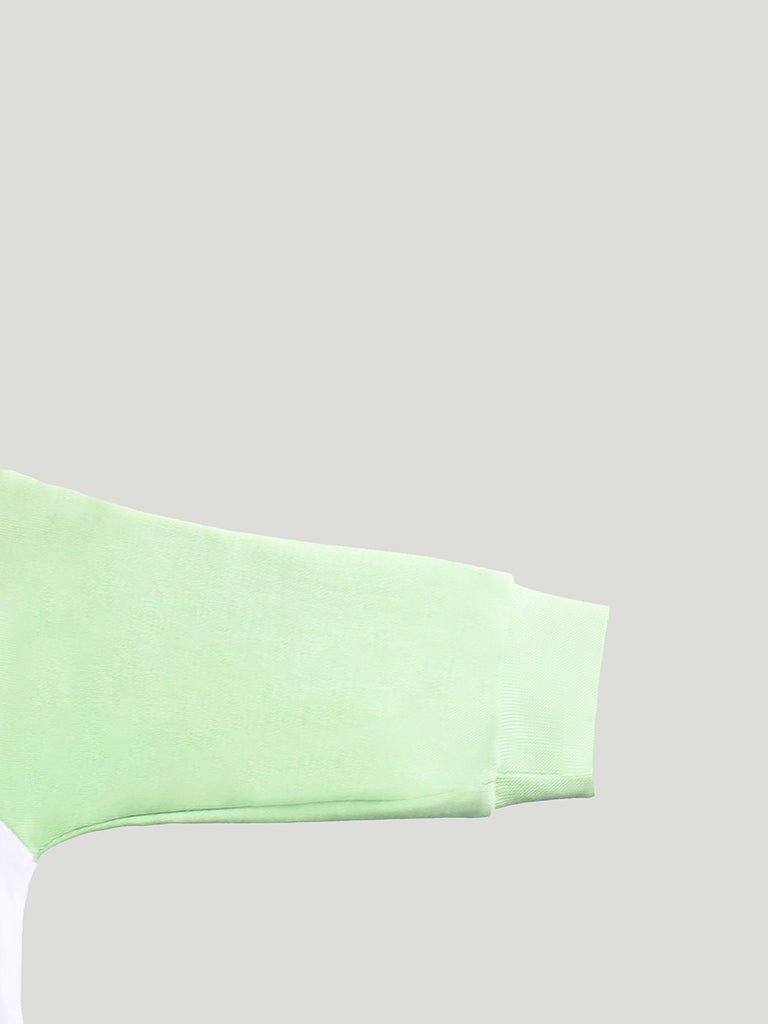 Pack of 2 Full Sleeves 100% Organic cotton Bear | Dinasour Printed Romper – Green & Beige