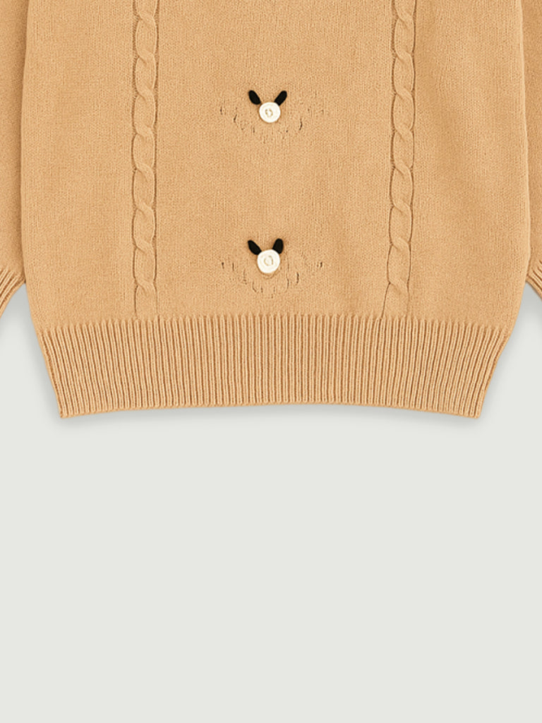 Organic Cotton Knitted Baby Sweater | Warm Winter Pullover