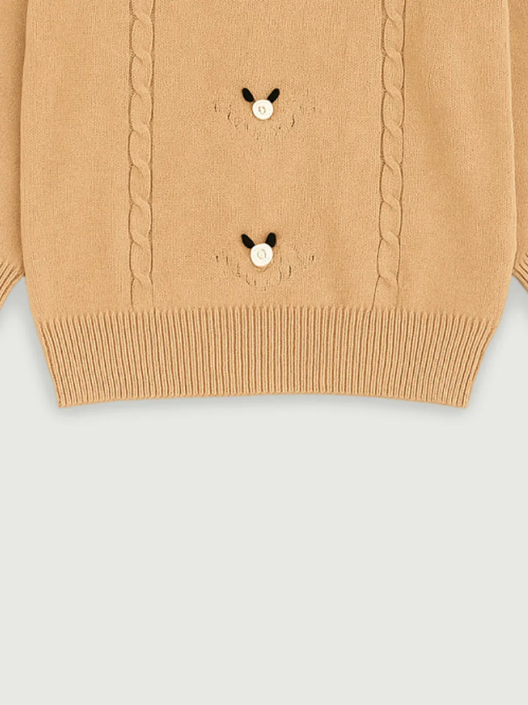 Organic Cotton Knitted Baby Sweater | Warm Winter Pullover