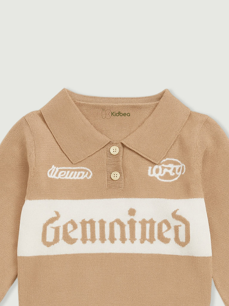 Cozy Winter organic cotton Set for Baby Boys | Polo & Pant Co-ord