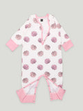 Kidbea 100% Organic Cotton Romper Bodysuit Jumpsuit Combo 2 Designs Color pretzel and flower Printed