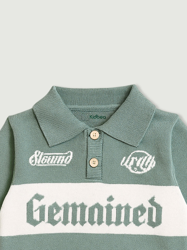 Cozy Winter organic cotton Set for Baby Boys | Polo & Pant Co-ord