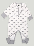Kidbea 100% Organic Cotton Romper Bodysuit Jumpsuit Combo 2 Designs Color heart and elephant Printed 9-12 Month
