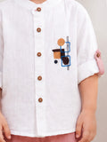 Light Organic Cotton White Shirt & Pink Shorts Co-ord Set