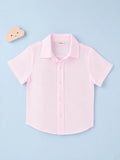 Boys Linen Cotton Pastel Pink Shirt