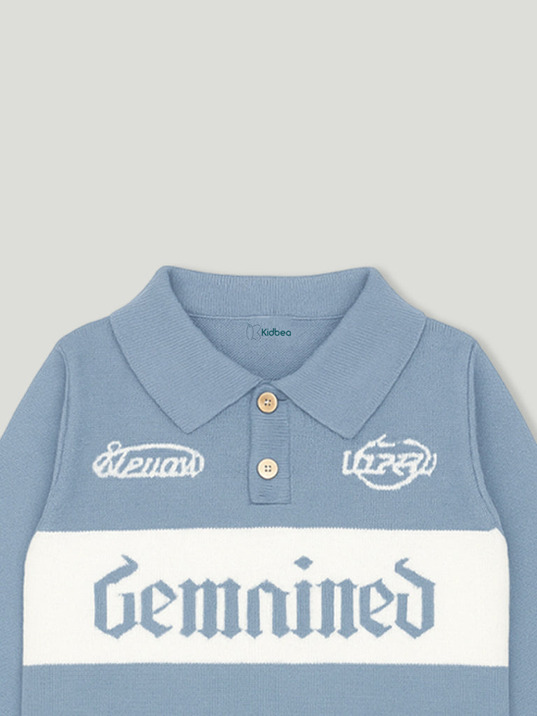 Cozy Winter organic cotton Set for Baby Boys | Polo & Pant Co-ord