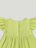 Light Linen Charming Light Green Frock | Elegant & Comfortable
