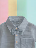 Light Linen Shirt & Pant Grey Co-ord Set