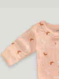 Premium Unisex 100% Bamboo Ultra-Soft fabric Pack of 3 Onesies with Beautiful Prints  - Grey, Orange & Off White