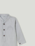 Boys Kurta Pajama with Designer Nehru Jacket | Ethnic Wear Set for Festivals & Weddings | Grey